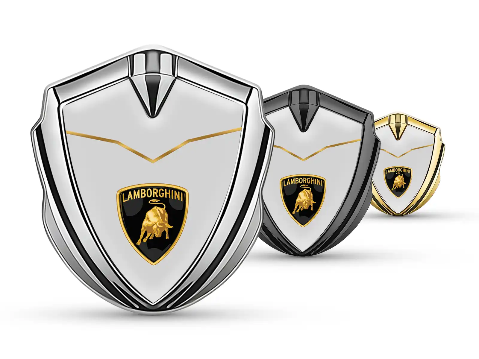 Lamborghini Emblem Metall Abzeichen Tuning Look Glänzend Detail